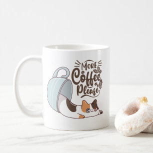 More Coffee Please Cat Mug   Cute Coffee Lover Kit