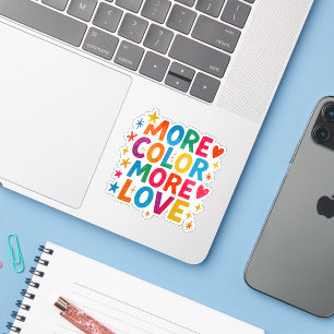 More Colour More Love Playful Rainbow Typography 