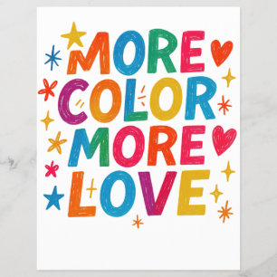 More Colour More Love Playful Rainbow Typography  Flyer