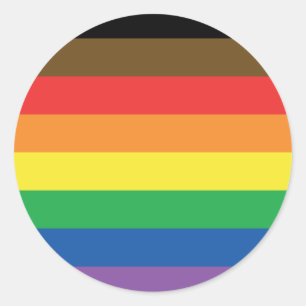 More Colour More Pride Rainbow Customisable LGBT Classic Round Sticker