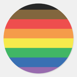 More Colour More Pride Rainbow Customisable LGBT Classic Round Sticker