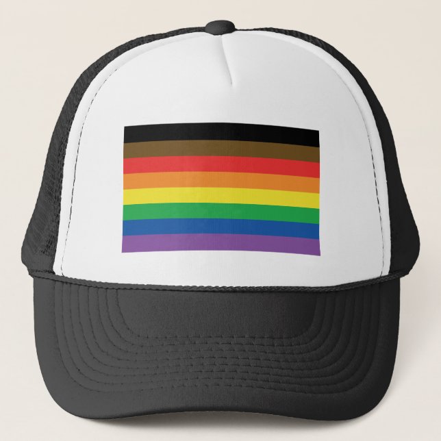 More Colour More Pride Rainbow Customisable LGBT Trucker Hat (Front)