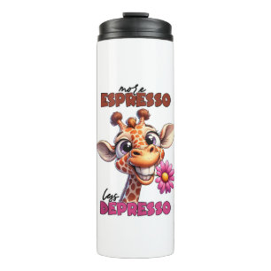 More espresso less depresso Spruch Kaffee Espresso Thermal Tumbler