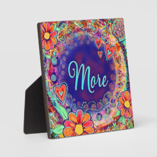 More Floral Whimsical Pretty Inspirivity Easel Plaque