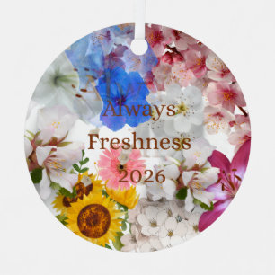 More flowers&freshness metal tree decoration