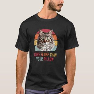 More Fluff Siberian Cat Funny Retro Kitten Kitty F T-Shirt