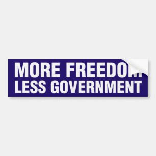 More Freedom Less Government Bumper Sticker