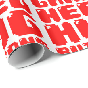 MORE GAMES NEED HUG BUTTONS WRAPPING PAPER