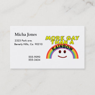 More Gay Than A Rainbow Business Card