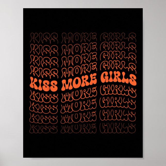 More Girls Lesbian Biual Lgbtq Gay Pride Women  Poster (Front)
