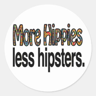 More Hippies Less Hipsters Sticker