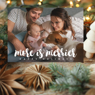 More is Merrier Holiday Photo Card