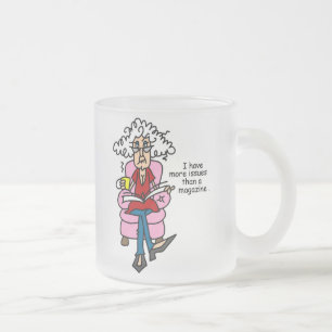 More Issues Than a Magazine Humour Frosted Glass Coffee Mug