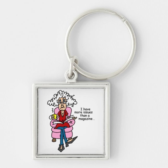 More Issues Than a Magazine Humour Key Ring (Front)
