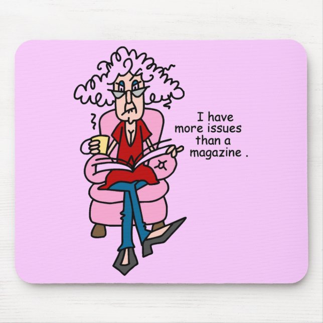 More Issues Than a Magazine Humour Mouse Mat (Front)