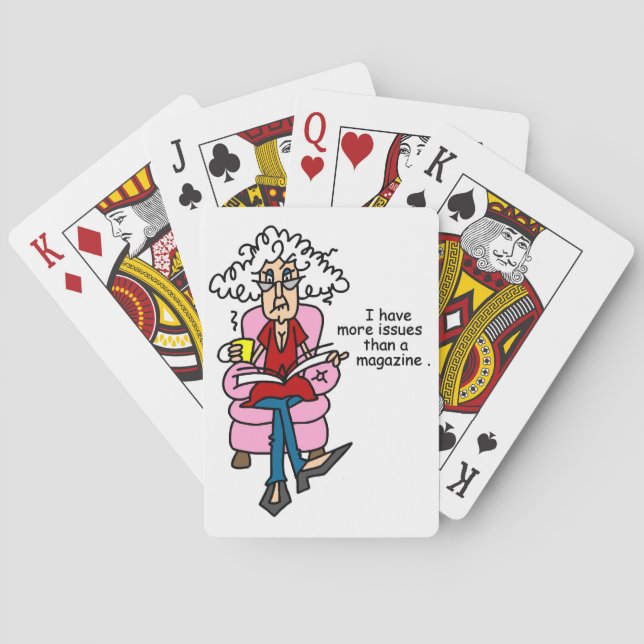 More Issues Than a Magazine Humour Playing Cards (Back)