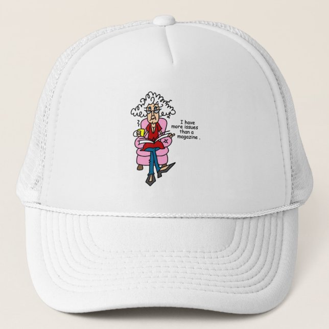 More Issues Than a Magazine Humour Trucker Hat (Front)
