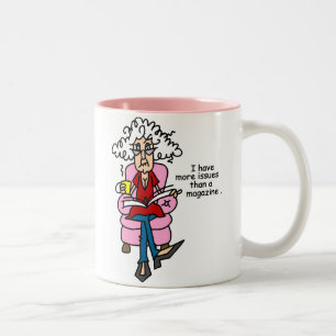 More Issues Than a Magazine Humour Two-Tone Coffee Mug