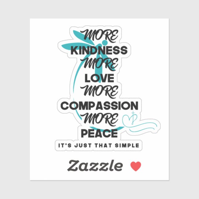 more kindness more love stickers (Sheet)