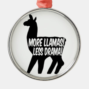 More Llamas Less Drama Metal Tree Decoration