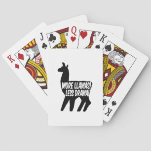 More Llamas Less Drama Playing Cards