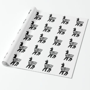 More Llamas Less Drama Wrapping Paper
