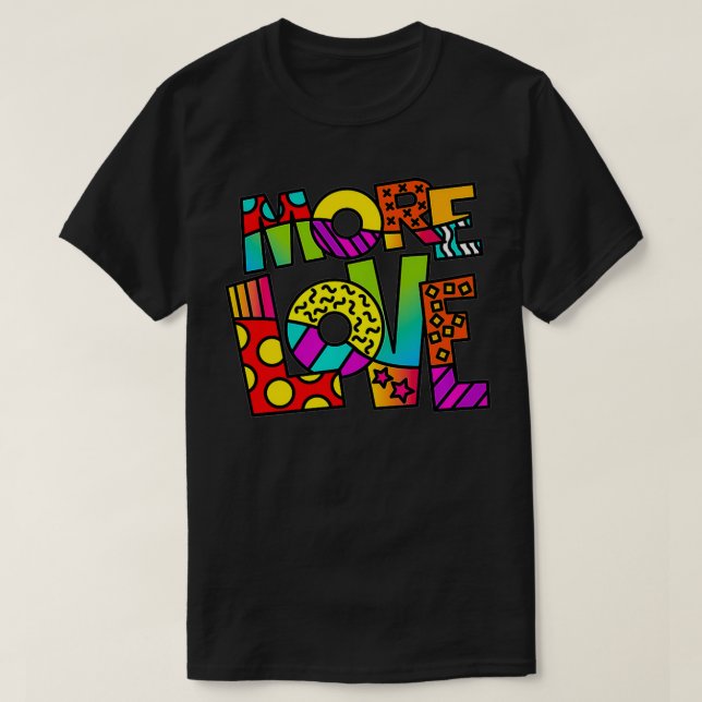 MORE LOVE Colourful Valentine's Day Graphic Tee    (Design Front)