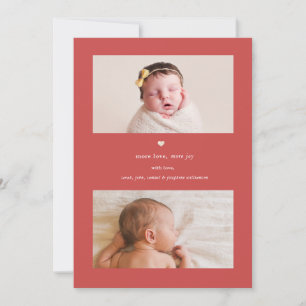 More Love, More Joy   Holiday Birth Announcement