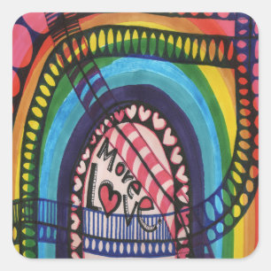 More Love Square Sticker