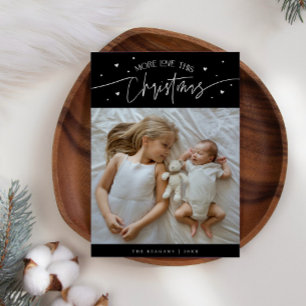 More Love This Christmas Black Photo Birth Announcement