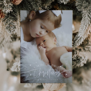 More Love This Christmas Photo Birth  Announcement