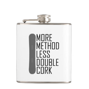 More Method Less Double Cork Hip Flask