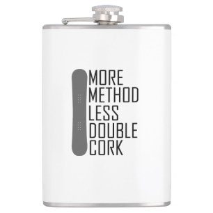More Method Less Double Cork Hip Flask