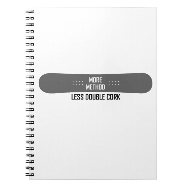 More Method Less Double Cork Notebook (Front)