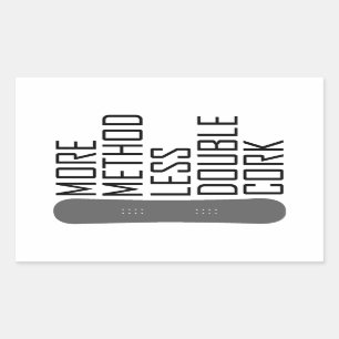 More Method Less Double Cork Rectangular Sticker