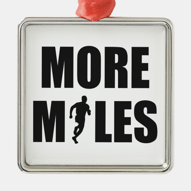 More Miles Running Metal Tree Decoration (Front)