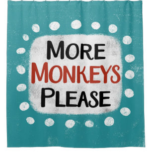 More Monkeys Please Shower Curtain