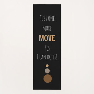 More Move simple text black yoga mat