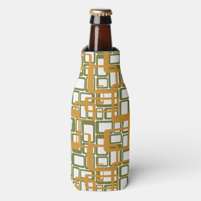 More Open Mid-Century Modern Rectangles Again  Bottle Cooler (Bottle Front)