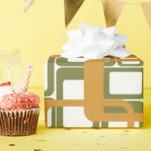 More Open Mid-Century Modern Rectangles Again Wrapping Paper