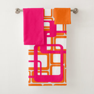 More Open Mid-Century Modern Rectangles Bath Towel