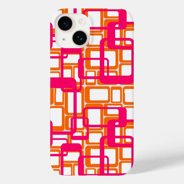 More Open Mid-Century Modern Rectangles Case-Mate iPhone Case (Back)