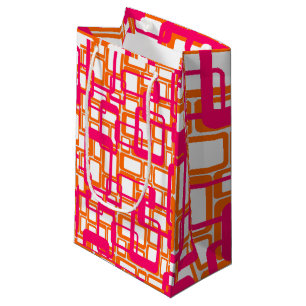 More Open Mid-Century Modern Rectangles Small Gift Bag