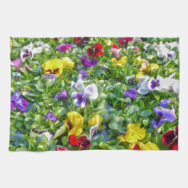 More Pansies Tea Towel (Horizontal)