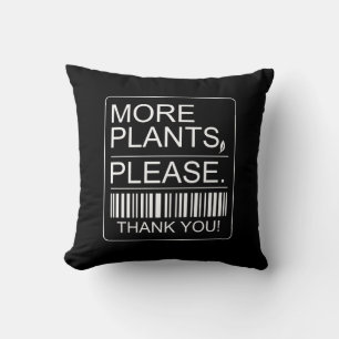 More Plants Please Indoor Plant Lover Gift Cushion