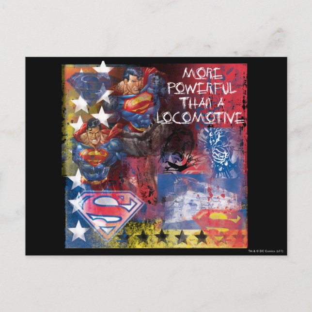 More Powerful Than A Locomotive Postcard (Front)