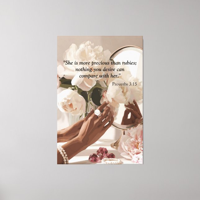“More Precious Than Rubies " Canvas Print (Front)