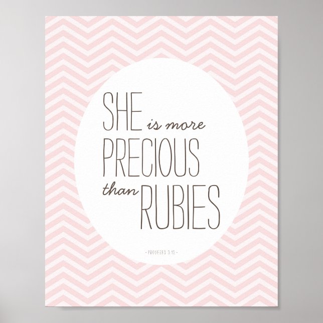 More Precious than Rubies Proverb Nursery Decor (Front)