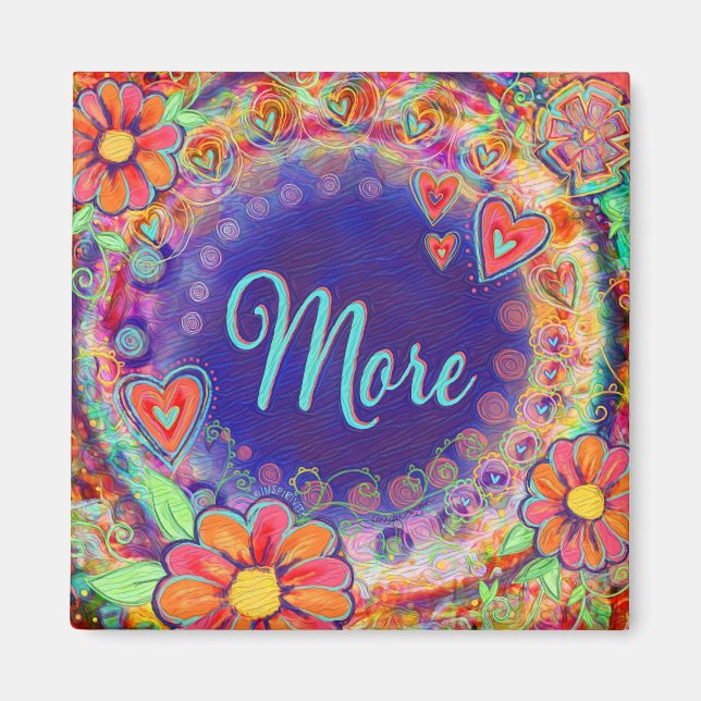 More Pretty Colourful Floral Modern Inspirivity Magnet (Front)