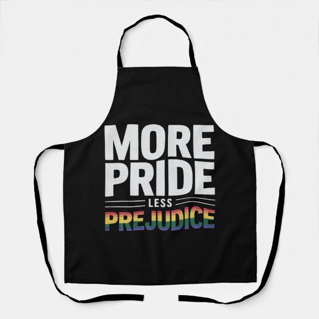 More Pride Less Prejudice Lgbt Gay Pride Month Apron (Front)
